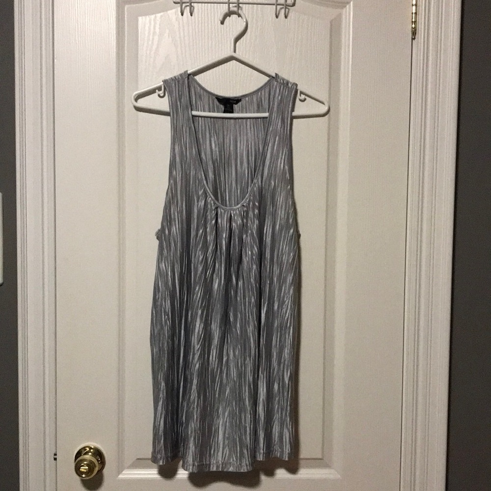 Silver Pleated Evening Mini Dress
